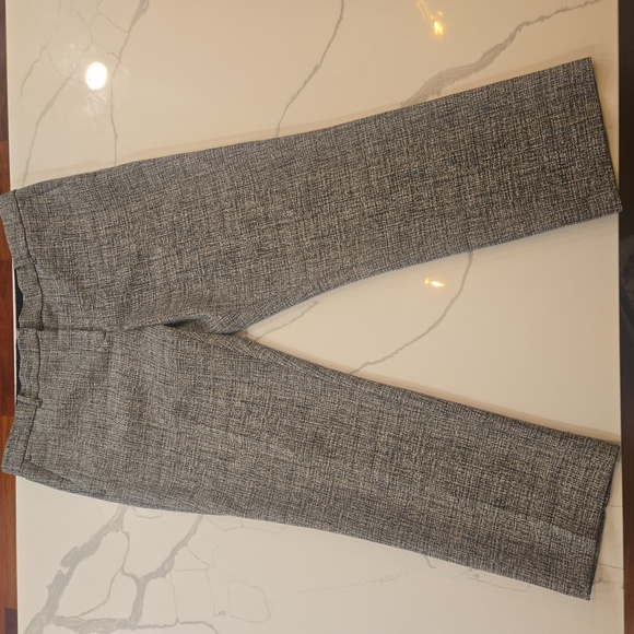 Ann Taylor Womens Ankle Mid Rise Trouser Size 14 Black Grey - Picture 1 of 10